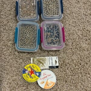 Gold/silver beads and string